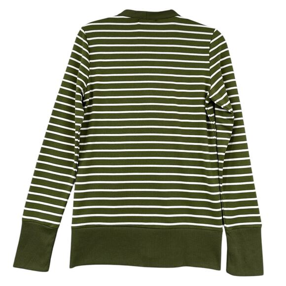 COCO AND MAIN Green White Striped V-Neck Button‎ Down Long Sleeve Cardigan XL - Picture 2 of 7